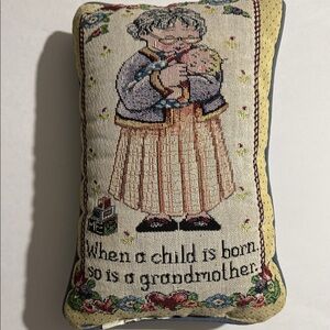 Decorative Pillow with Grandmother Design